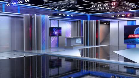 fondo de estudio de noticias virtuales en 3d, bucle