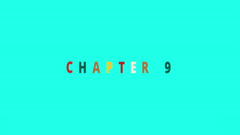 chapter 9 - colorful jumping text effect with christmas icons - text animation on cyan background