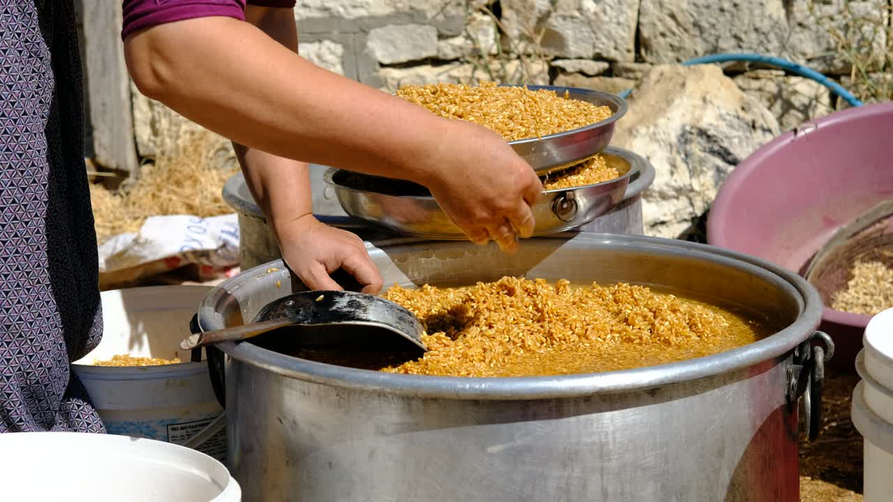 limpieza tradicional del trigo