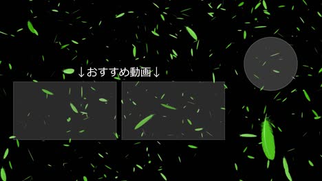 feather falling particles japanese language end card motion graphics