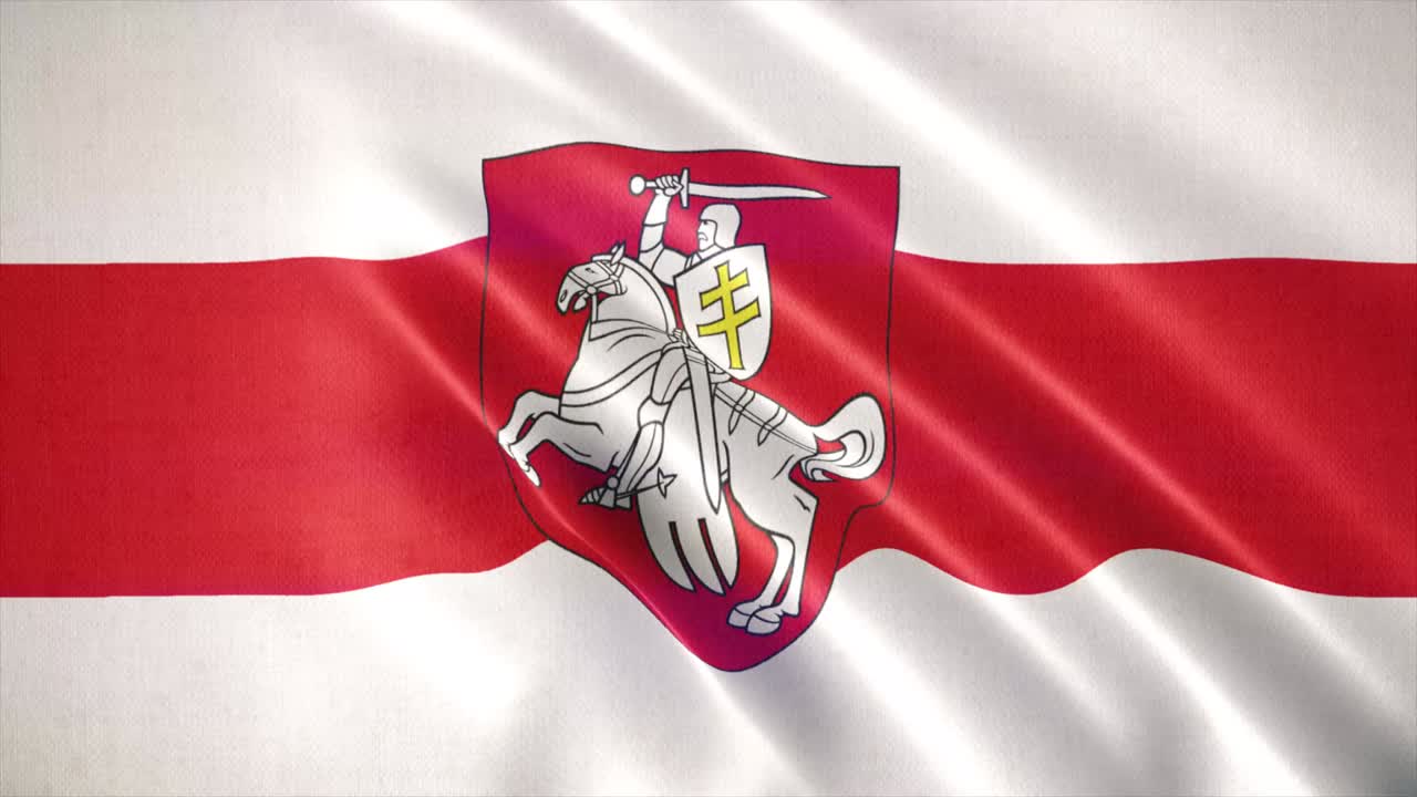 bandera realista ondeando de bielorrusia, animación de fondo de la bandera