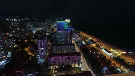 time laps of busy city life in batumi view from orbi hotel balcony