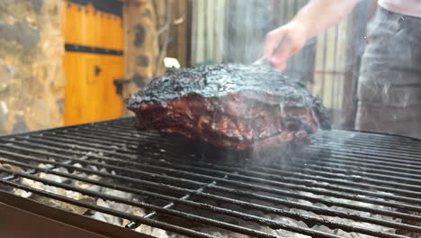 Escena-En-Cámara-Lenta-De-Carne-A-La-Parrilla