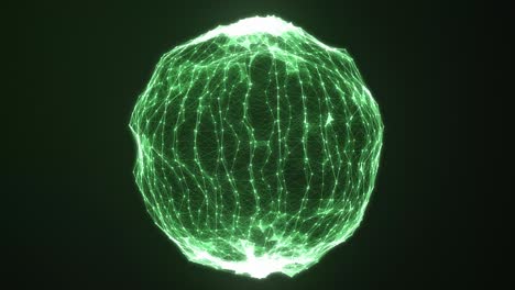 Digital Computer Data And Network Connection Lines And Sphere