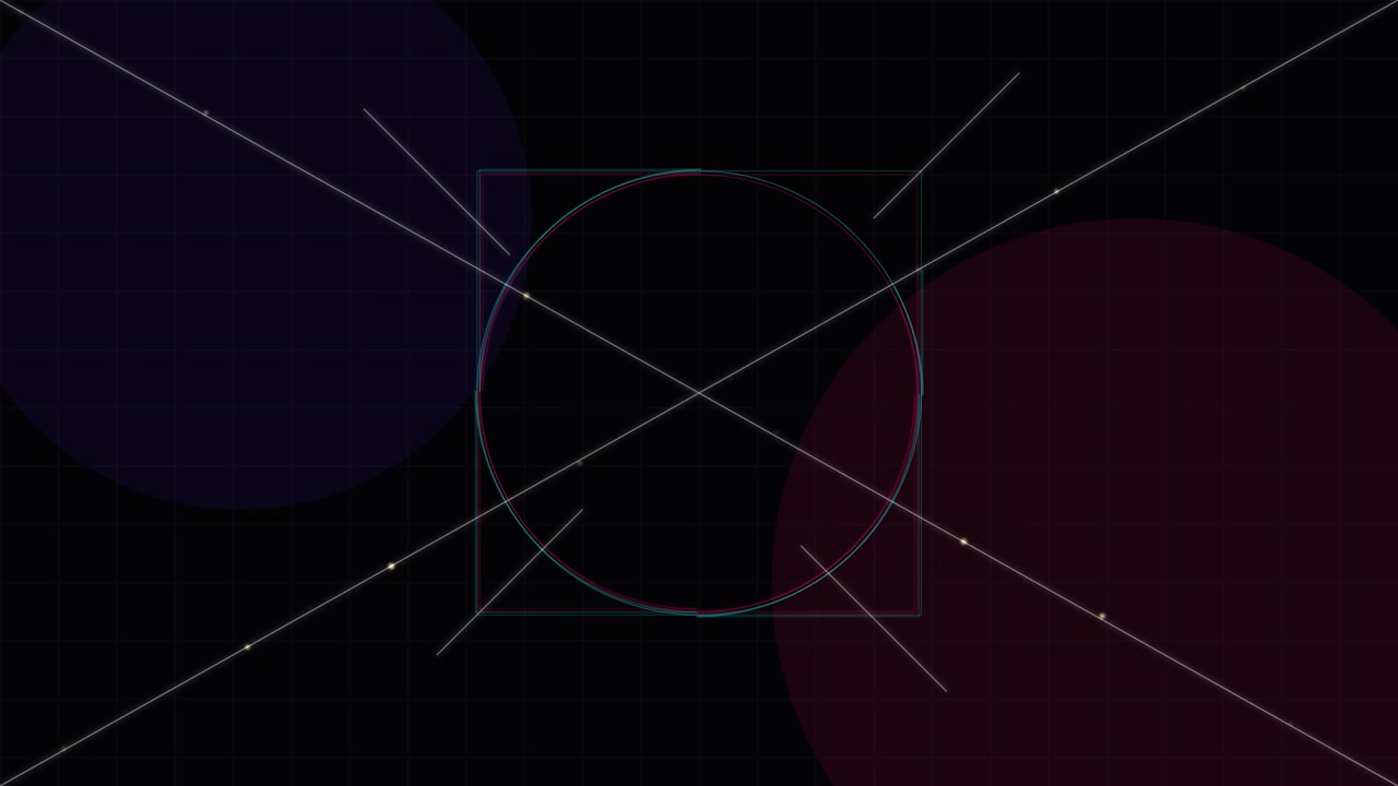 Abstract Geometric Motion Graphics with Rotating Lines and Circles