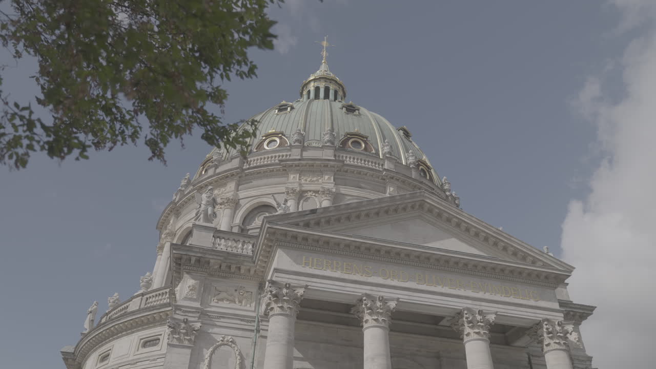 Frederik's Church in Copenhagen Denmark on a cloudy day LOG
