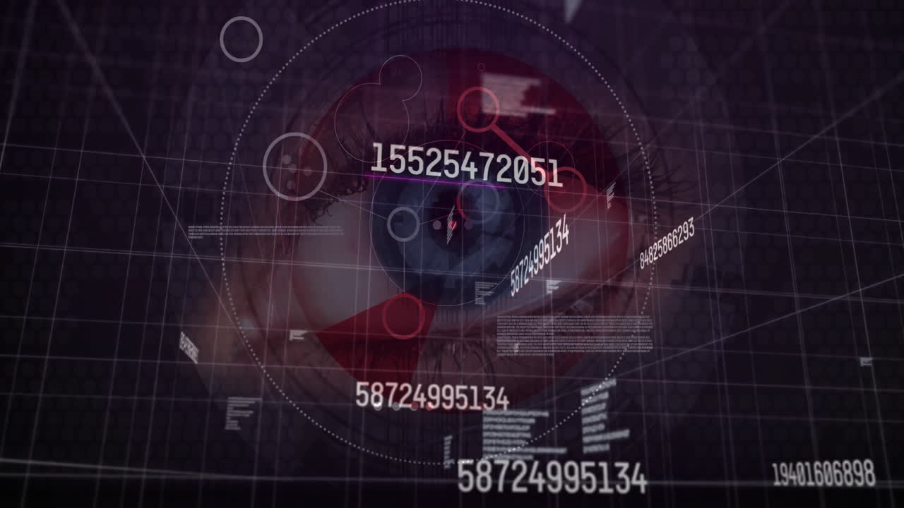 Animation of data processing over human eye