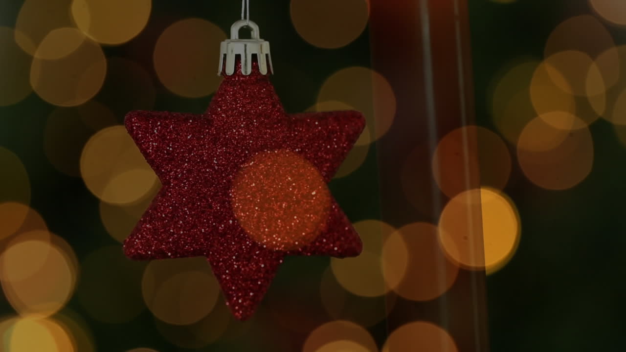 animación de la vela sobre la estrella de navidad