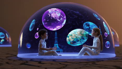 children protected in domes