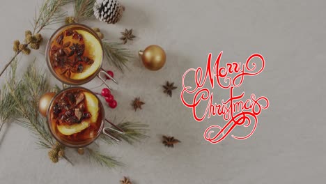 animación de felicitaciones de navidad texto sobre decoraciones de navidad