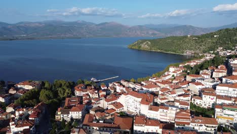 aerial drone adventure over kastoria lake orestiada – 4k views – greece