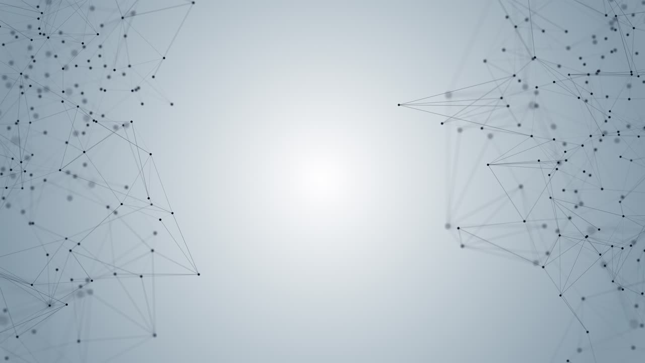 Abstract 4k loop digital connection moving dots and lines technology background network connection