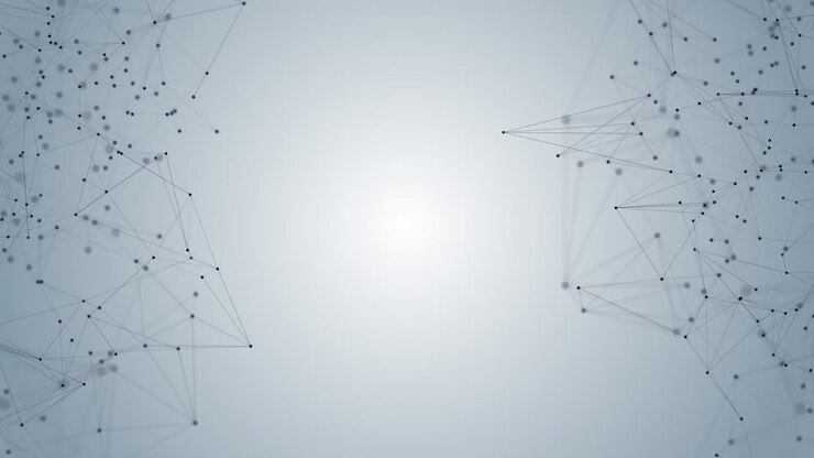 Abstract 4k loop digital connection moving dots and lines technology background network connection