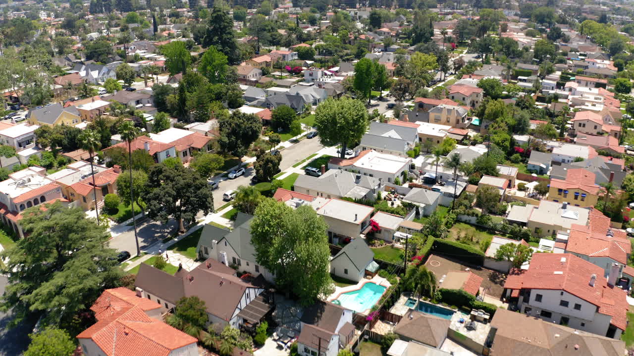 Aerial View of a Residential Suburban Neighborhood