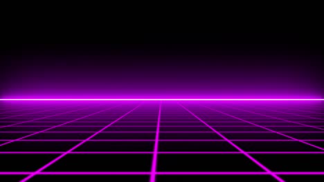 glowing purple grid lines l to r