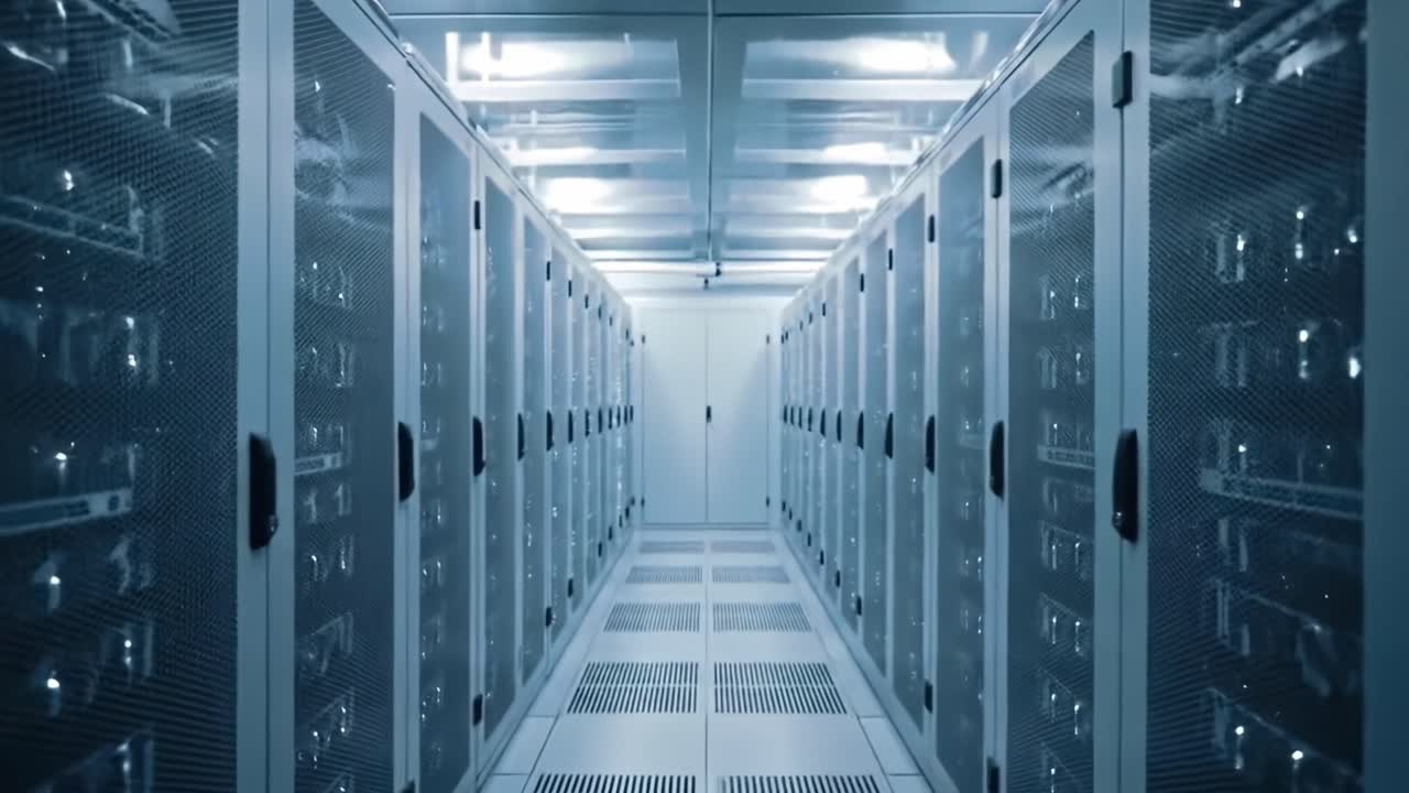 Modern Data Center Interior
