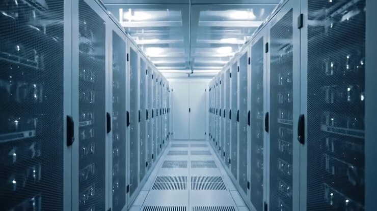 Modern Data Center Interior