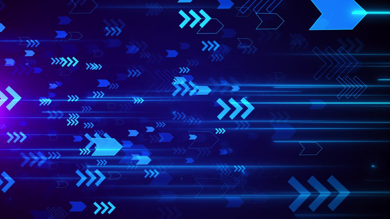 Metaverso futuristico, volo hi-tech, paesaggio digitale con onde e linee, particelle binarie digitali, smart city