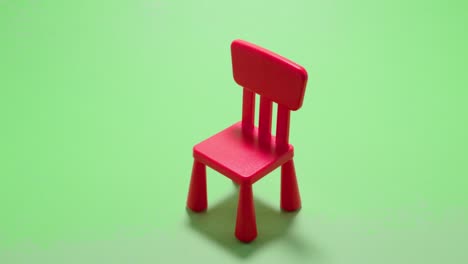 puppet toy chair isolated chroma key mockup plastic interior detail