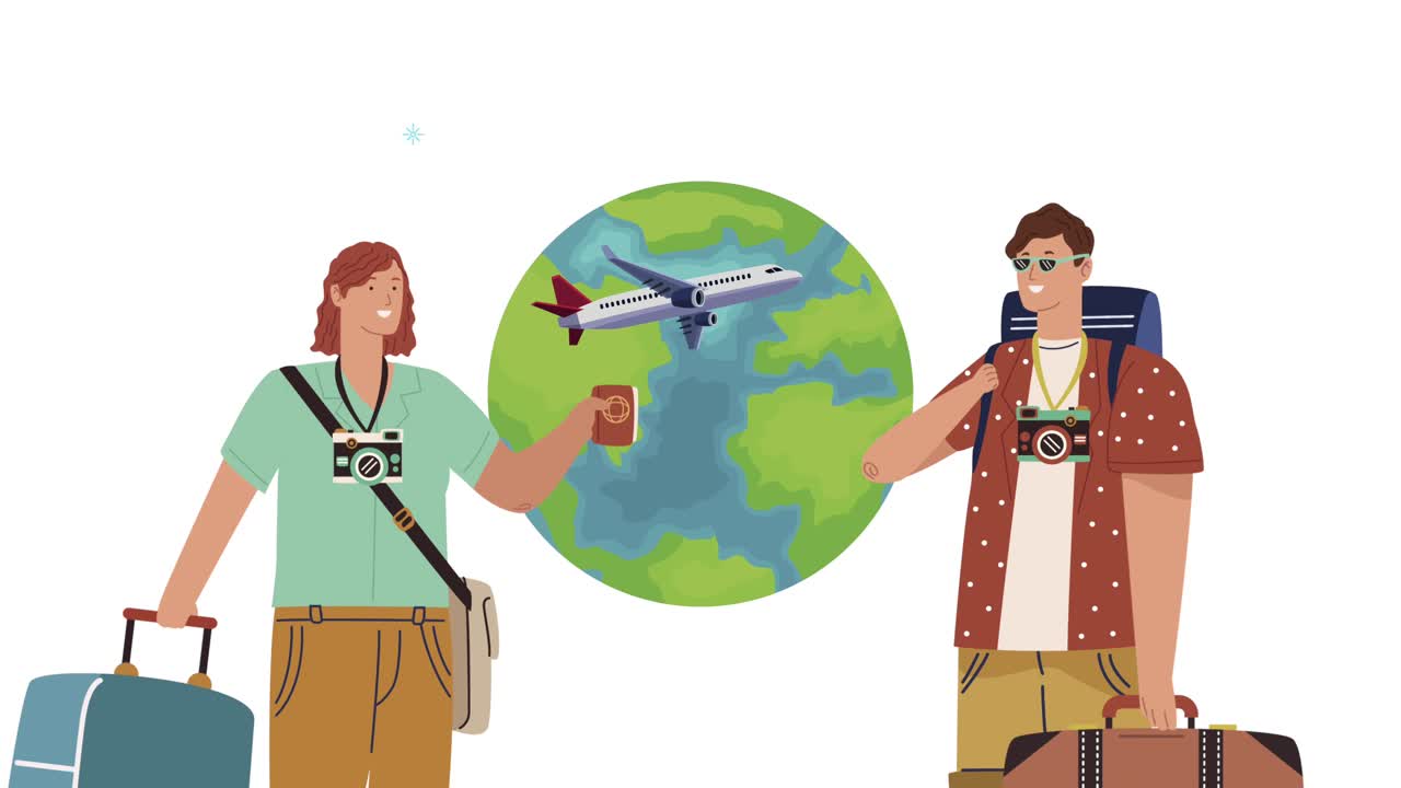 dos amigos en una aventura global