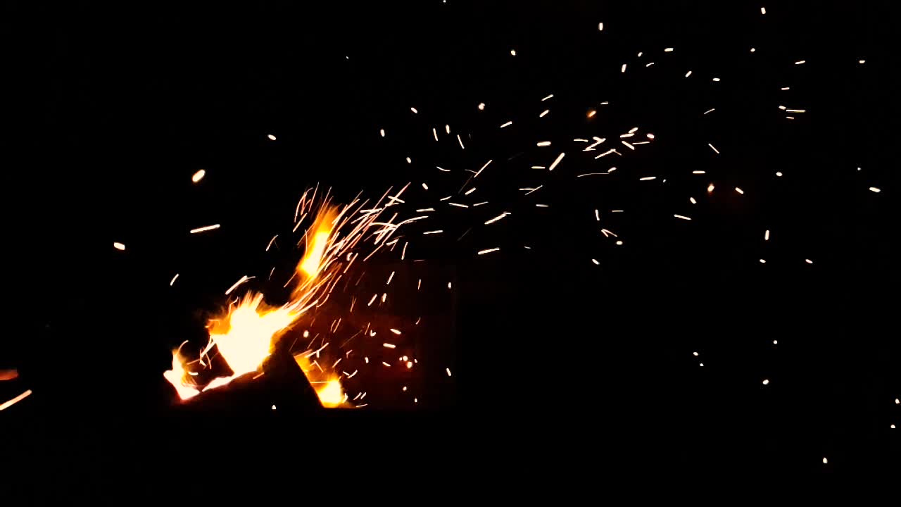 Fire Sparks in the Dark