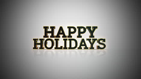 stylish happy holidays sign with golden outline perfectly designed greeting for the holiday season