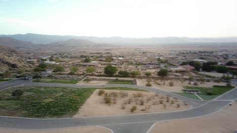 Aerial-drone-view-over-Apple-Valley,-California