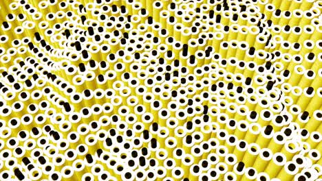 abstract 3d background with black and yellow circles