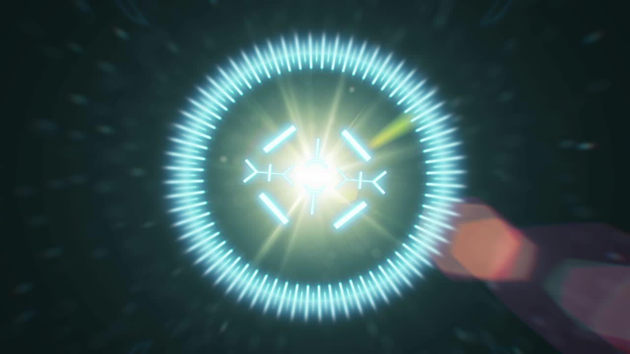 아나모프 하이라이트의 배경으로 표적의 2d hud 애니메이션