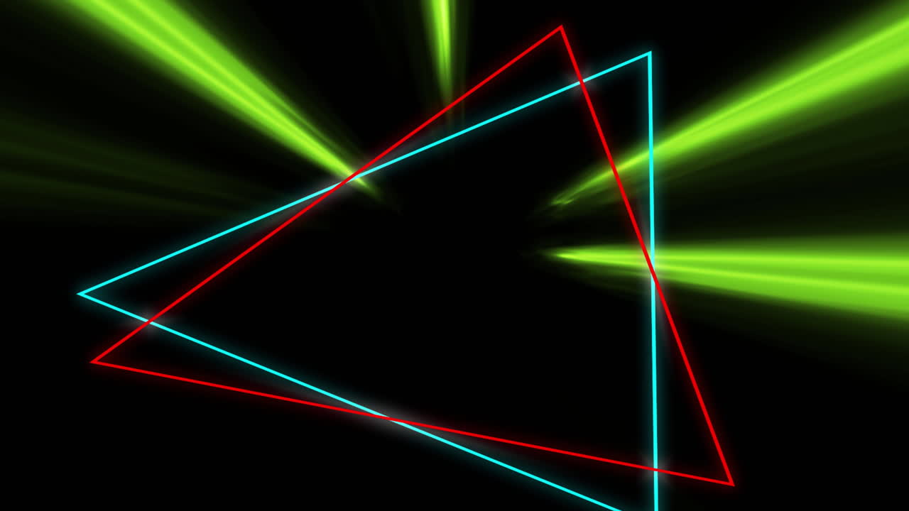 animación del patrón de neón sobre los rastros de luz de fondo