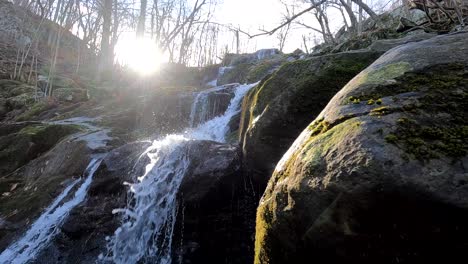 4k slow motion waterfall in shenandoah national park, usa