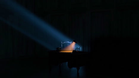 escenario de estudio misterioso