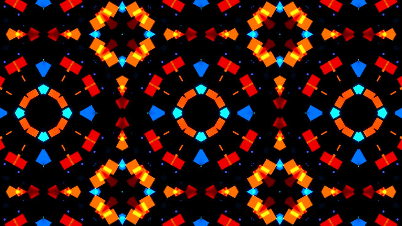 fondo de video caleidoscópico colorido. telón de fondo abstracto