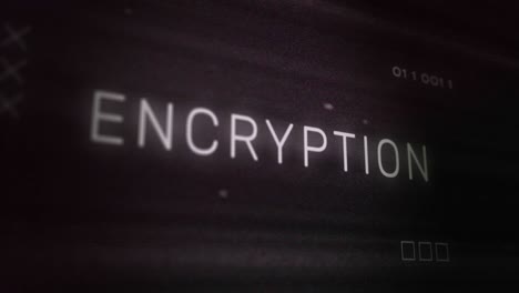 animation of interference over encryption text, data processing and computer circuit board