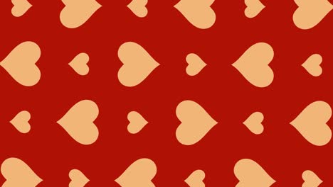 heart pattern on red background