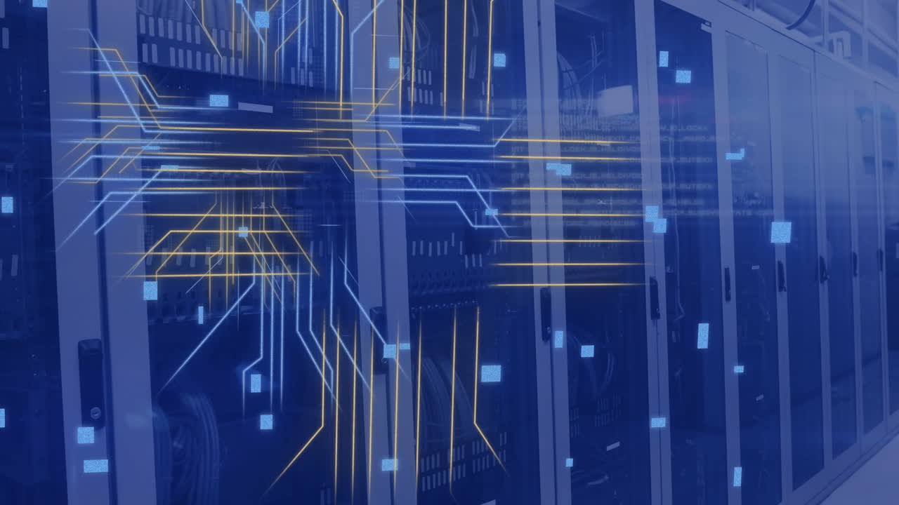 Animation of data processing over computer servers