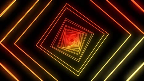 neon glowing square tunnel