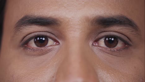 closeup of indian muslim man eyes