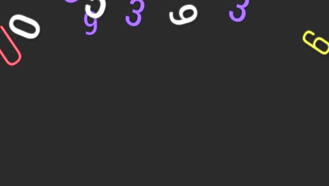 digital animation of multiple changing numbers and alphabets floating against black background