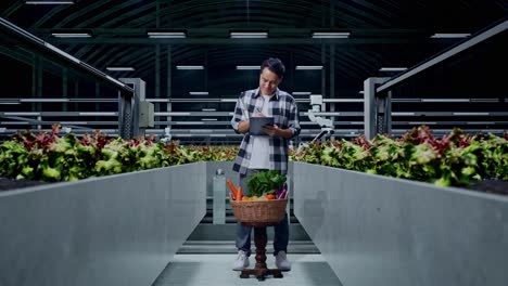 modern farming technology in a greenhouse