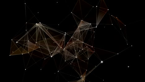 Futuristic plexus animation with glowing triangles in slow motion, 4096x2304 loop 4K