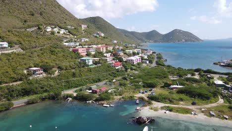 dramatic aerial showing the stunning background islands of the british virgin islands