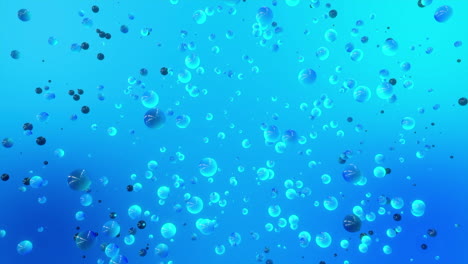 abstract blue bubbles