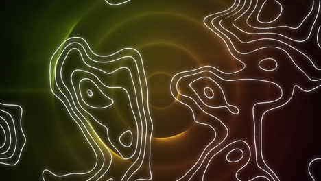 animación de líneas blancas en movimiento sobre círculos verdes