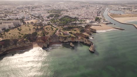 Lagos-cityscape-and-coast-bathed-in-the-light-of-the-setting-sun