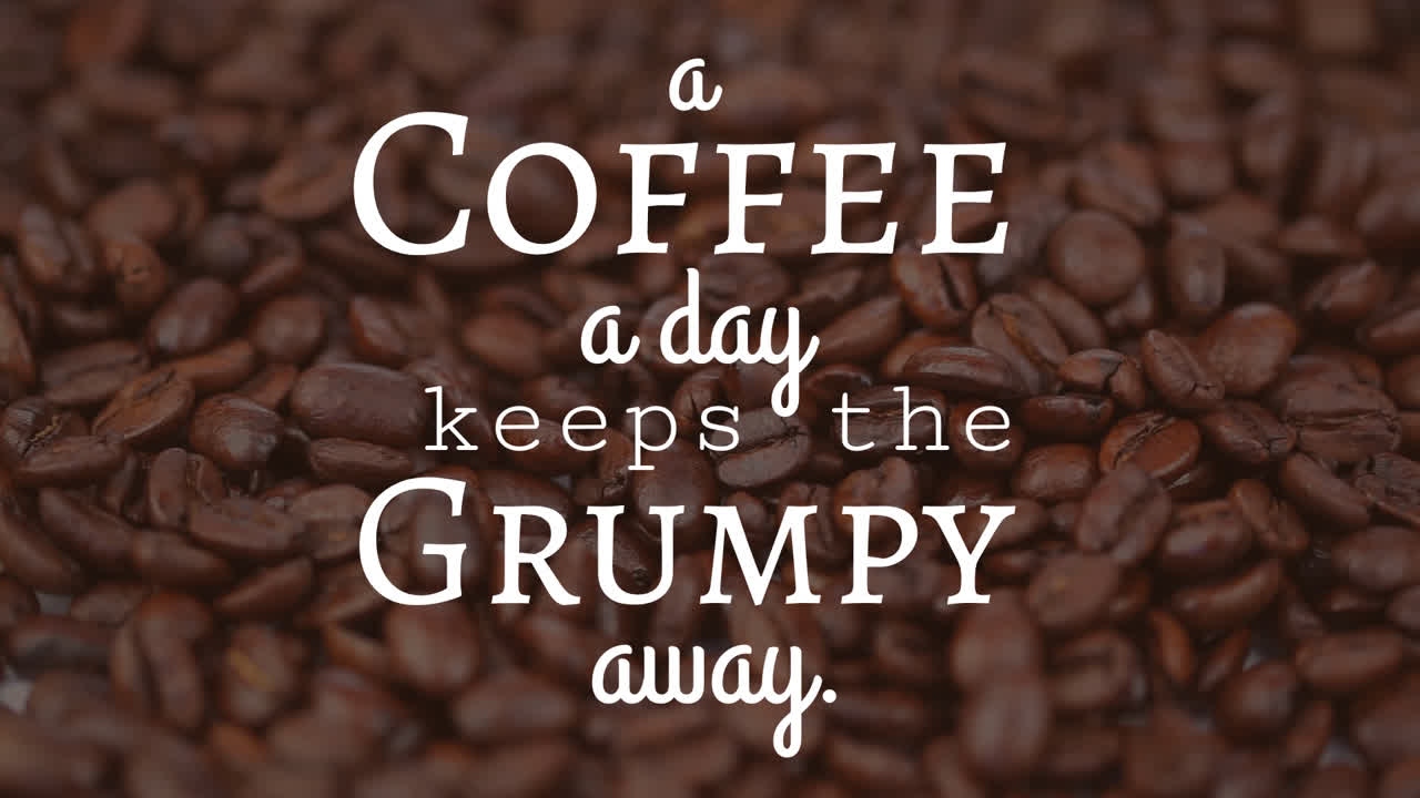 커피 배경으로 커피 인용문