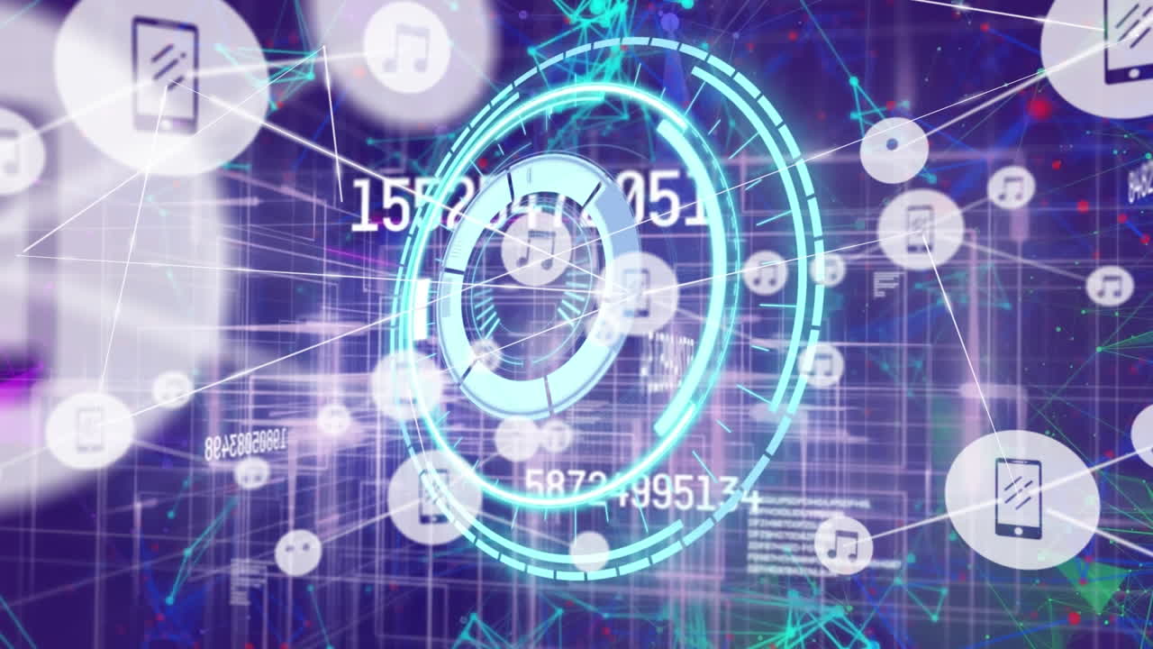 데이터 프로세싱을 통한 연결 네트워크의 애니메이션