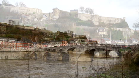 the citadel of namur is located on a 100 meter high hill above the walloon city of namur