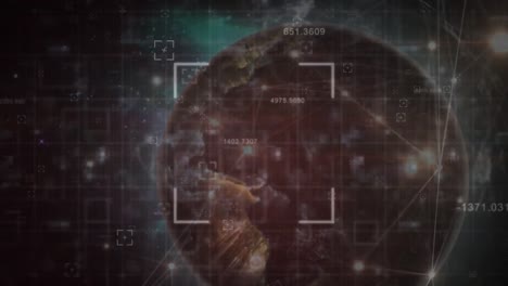 animación de diversos procesamientos de datos en todo el mundo