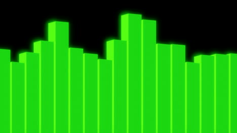 green neon audio visualization